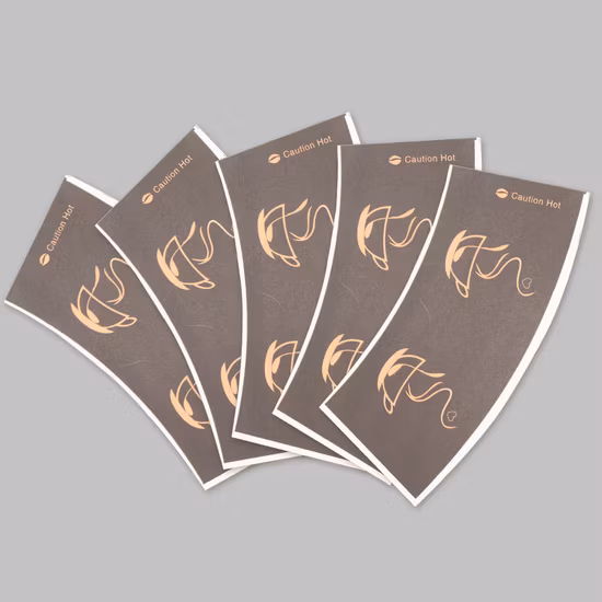 Wholesale Customized Printed Raw Material Paper Cup Fan with PE Coated