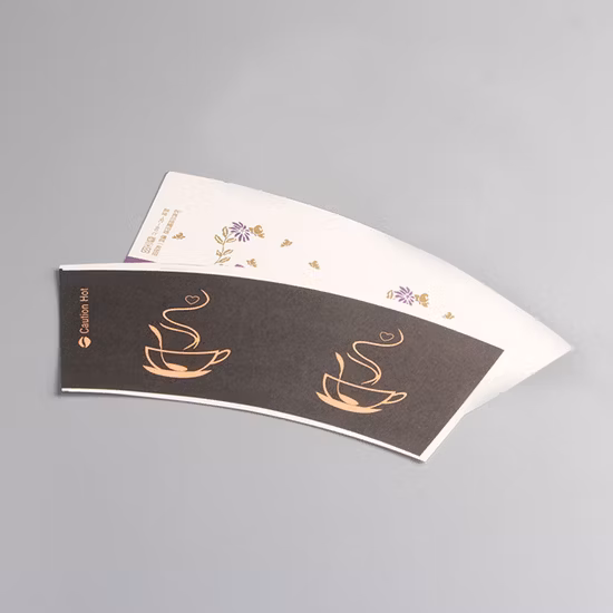 Wholesale Customized Printed Raw Material Paper Cup Fan with PE Coated
