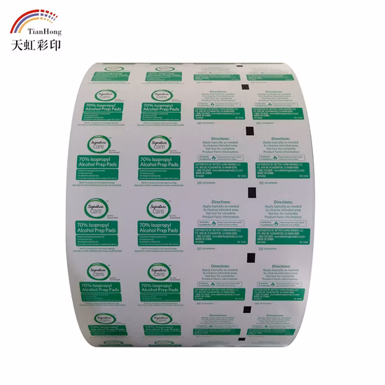 Hospotial Use Alcohol Pad for Aluminum Paper Roll